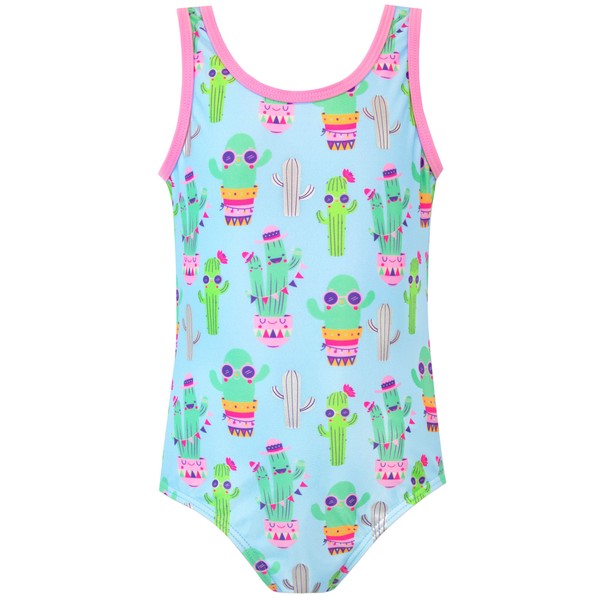 Harry Bear Girls Cactus Swimsuit Blue Age 11 to 12 Years