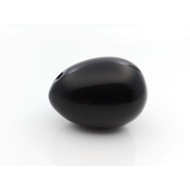Polar Jade Small Drilled Obsidian Egg – Natural Gemstone Tool for Pelvic Floor Strengthening & Wellness Training