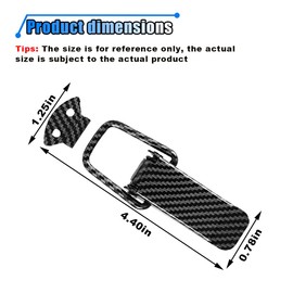 2PCS Car Bumper Clips, Carbon Fiber Quick Release Fasteners, Car Trunk Security Clip Kit, Universal Front Rear Bumper Clip Hasps, Car Bumper Hook Lock Clips for Most Vehicles (Big)