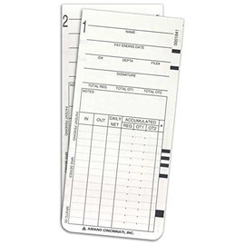 (50) Amano MRX-35 Time Cards