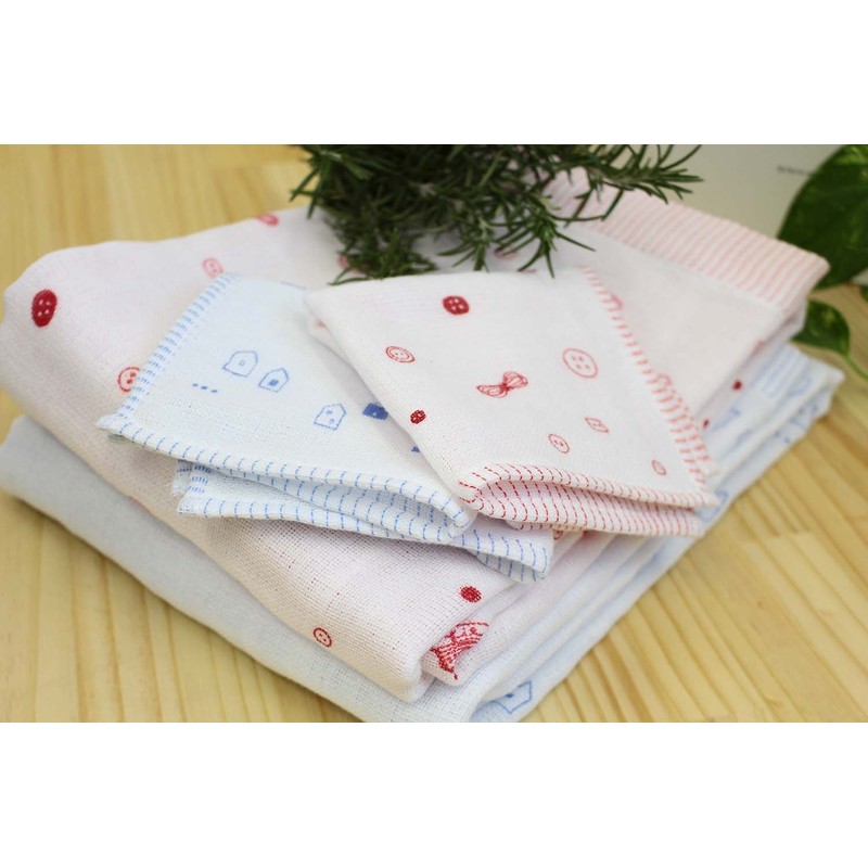Bath Towel Towel Handkerchief Button Red Approximately/25 X/25 cm