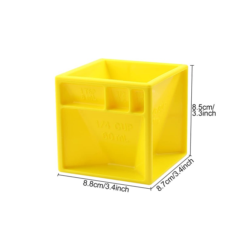Jagowa Measuring Cups All-in-One Measuring Cube Cooking Measurements Tool for