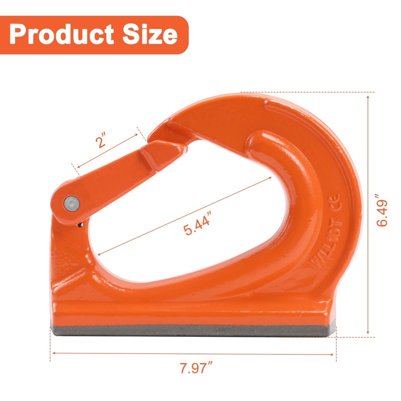 Leero 10 Ton G80 Weld on Anchor Hook, Heavy Duty