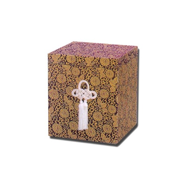 Top Gold Filled Box for Hulls / Purple / 4 inch (4 cm) / Cremation Urn Cover / Cremation for Family Funeral / Particular Ashes / Hand Held / Pets