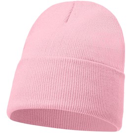 JUNGANRHA® Winter Beanie Hat Men Women Hats & Caps Lightweight Beanie Thermal Winter Hat Skull for Boys Girls & Unisex Fischerman Beanie Travel Warm Hat | One Size | Baby Pink