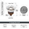 CEYMIO Crystal Cabinet Knobs Cabinets Knob, 4 Pack Flower Antique