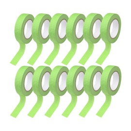 DIAO79NI- 12 Rolls Colored Masking Tape, Colored Painters Tape for Arts and Crafts, 0.6 inch x 15 Yard Drafting Tape, Craft Tape, Labeling Tape, Paper Tape, Colored Tape, Artist Tape (Light Green)