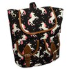 Unicorn Backpack with Front Pockets and Leather Trim