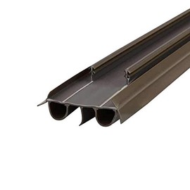 Endura Kerfed Double Bulb Exterior Door Bottom Sweep (36", Brown)