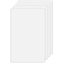 Screwless Blank Wall Plates 1-Gang Blank Switch Outlet Electrical Cover Plate Unbreakable Thermoplastic Faceplate for Decorative Receptacle Outlet Switch, White (4 Pack)