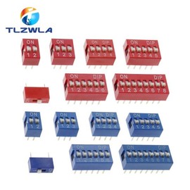 10PCS 빨간색, 파란색 토글 스위치 간격 2.54MM DIP 다이얼 코드 1 2 3 4 5 6 7 8 9 10 12 핀 퀵 [02 빨간색] 10PCS Red and Blue Toggle Switch 2.54MM DIP Dial Code 1 2 3 4 5 6 7 8 9 10 12 Pin Quick [02 Red]
