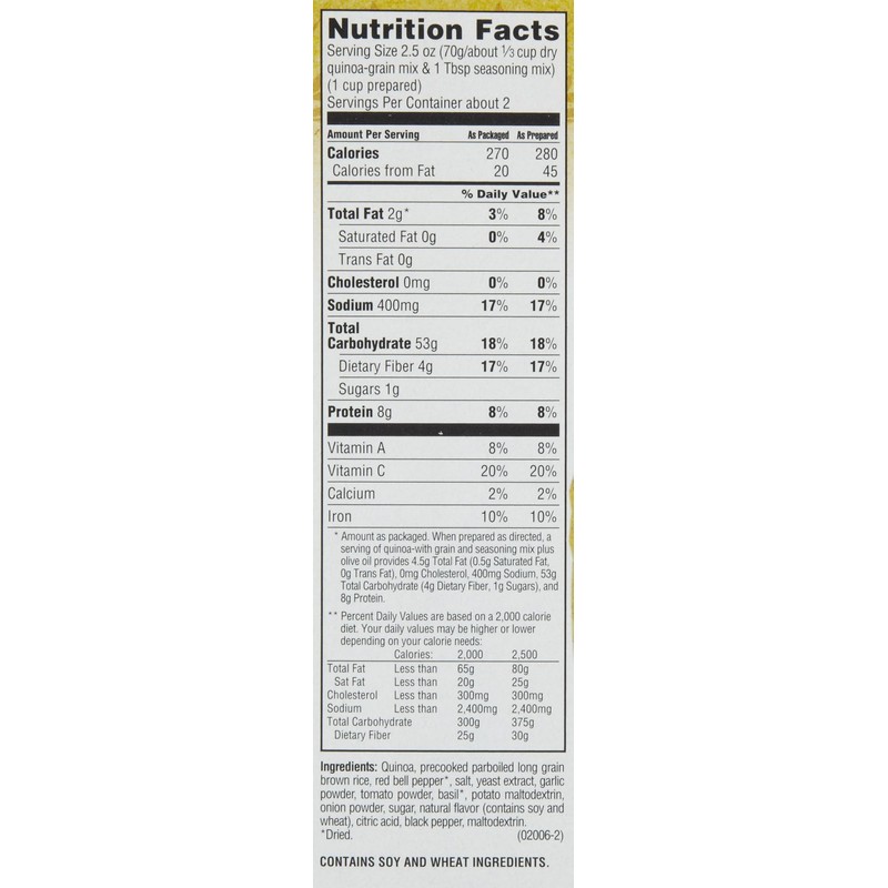 Near East Quinoa Blend, Roasted Red Pepper and Basil, 4.9