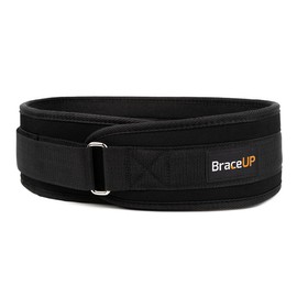 BraceUP トレーニングベルト, 幅10cm、軽量 - パワーベルト, 筋トレ ベルト, パワーベルト 筋トレ, リフティングベルト (S)