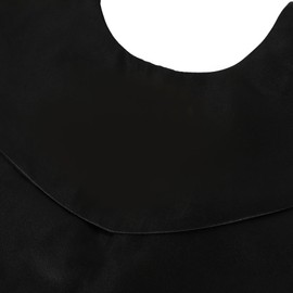 D DODOU Unisex V-Shape Church Choir Stole with Embroidered Plain Solid Color (Black)