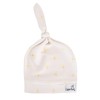 Gorro de cobre con perla para bebé, con nudo superior,