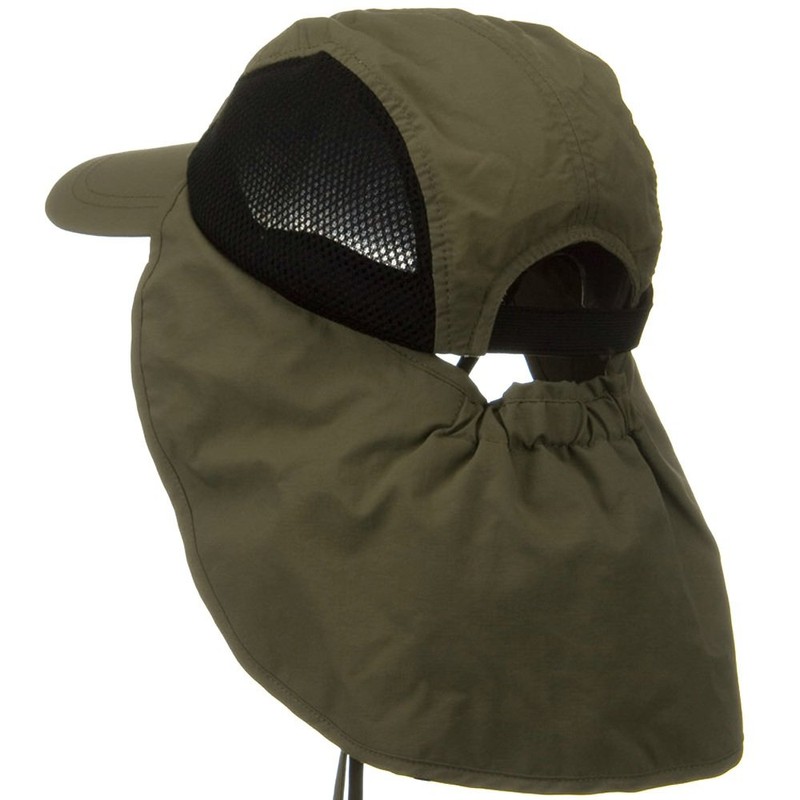 Juniper UV 50+ Talson Side Mesh Flap Cap - Olive
