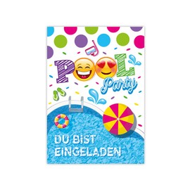 12 Invitation Cards Birthday Children Swimming Pool for Girls Boys Boys Invitations for Children's Birthday Party Invitations Party Set Card Set