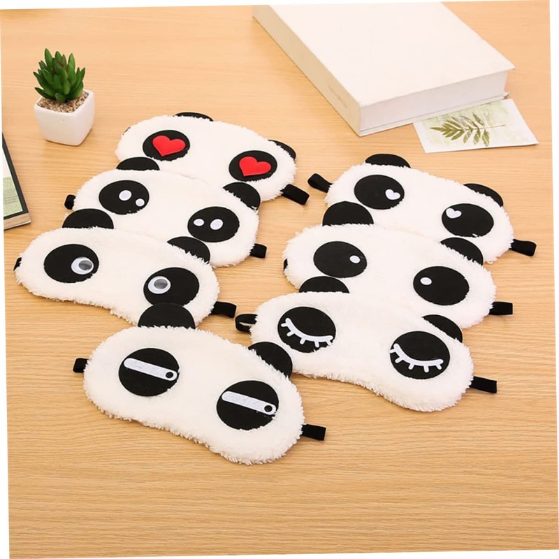 TOVINANNA 10Pcs Sleep Masks Adorable Panda Eye Covers Comfortable Light