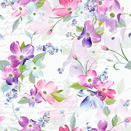 Tischdeko Pack of 20 Napkins Cocktail Flower Meadow Pastel Birthday