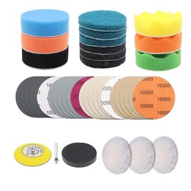 Zegrox 41 Pieces Headlight Treatment Kit Polishing Kit for Restoring Matte Faded Headlight DIY Headlight Restoration Kit with Sandpaper, Polishing Sponge, Abrasive Fleece