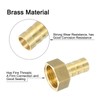 sourcing map 4 Pcs Brass Hose Barb Fitting, 1/2" Barb
