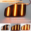 ZDEERAOTO LED Front Headlight Side Marker Light Amber Turn Signal