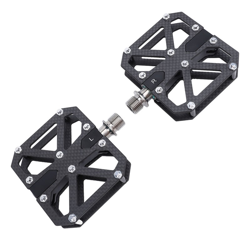Mountain Cycling Pedals Carbon Fiber 3 Bearing Anti Slip Hollow