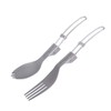 Boundless Voyage Ti1025T Titanium Fork Preparing Spoon, Foldable, Ultra Lightweight,