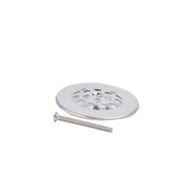 BlueVue 3-5/8" Overflow Gasket Kit with Trip Lever Cover and Strainer Dome Cover, Chrome