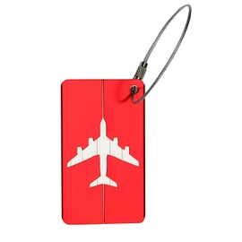 EZONEDEAL EZONEDEAL Aluminium Alloy Suitcase Secure Label ID,Aluminium Alloy Luggage Travel Suitcase Tag Luggage Bag Case Tags Business Card Holder/Travel ID Bag Tag with Privacy Cover (RED)