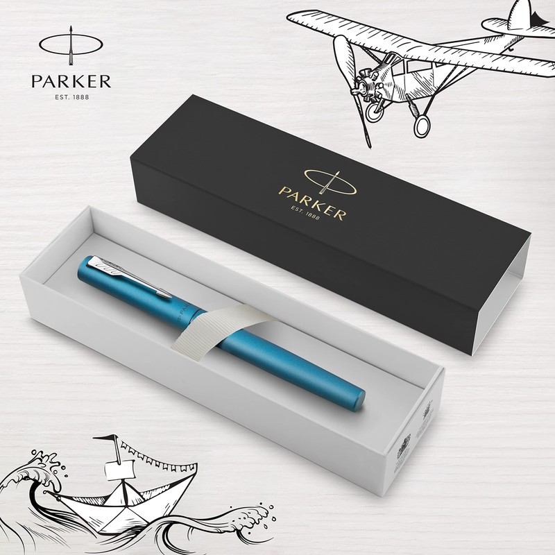 Parker Vector XL Rollerball Pen | Metallic Teal Lacquer on