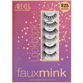 Ardell Fauxmink Lashes Lookbook Lash Kit, 6 pairs of False Eyelashes with DUO Lash Adhesive, 1-Pack