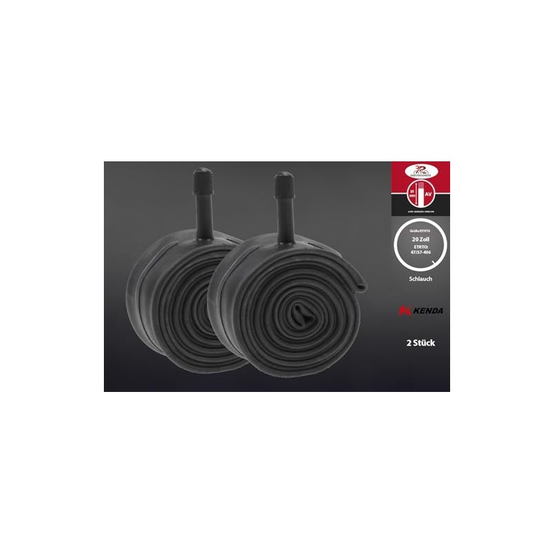 2 x 20 inch bicycle inner tubes 47/57-406 car valve