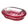Premier Housewares 1601656 Acrylic Soap Dish with Floating Hearts, Transparent/Red,