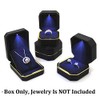 (Ring Box, Black) - AVESON Luxury Ring Box, Square Velvet