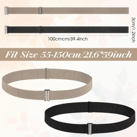 2pcs Adjustable Crop Tuck for Shirts, Shirt Tuck Band for Women, Elastic Tucky Belt, Womens Stretch Belt to Change the Style of Your Tops