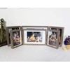 Smiling Art Foldable Photo Frame for 3 Landscape and Portrait