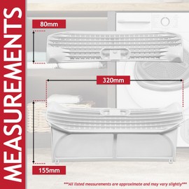 SPARES2GO Lint Fluff Filter Mesh Screen Cage for Ignis ASC AWL Tumble Dryer (White)