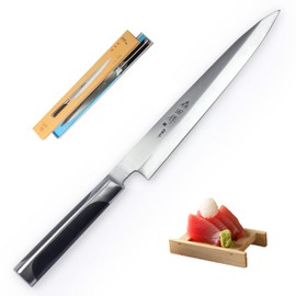 Sumteene Sushi Knife 9.5 inches(240mm),Sashimi Knife, Yanagiba Knife with High Carbon Stainless Steel Blade and Ergonomic Handle, Japanese Sushi Knife for Cutting Sushi & Sashimi, Fish Filleting
