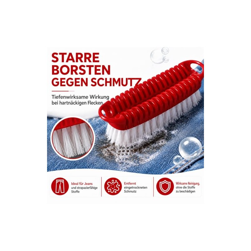 Today - Laundry Brush with Perforated Handle and Hard Bristles