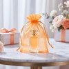 jijAcraft Orange Organza Gift Pouches: 10x15cm Organza Bags, 50Pcs