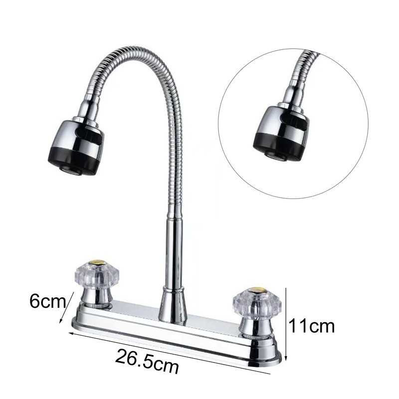 Kitchen Sink Faucet with Pull Down Sprayer Cold and Hot