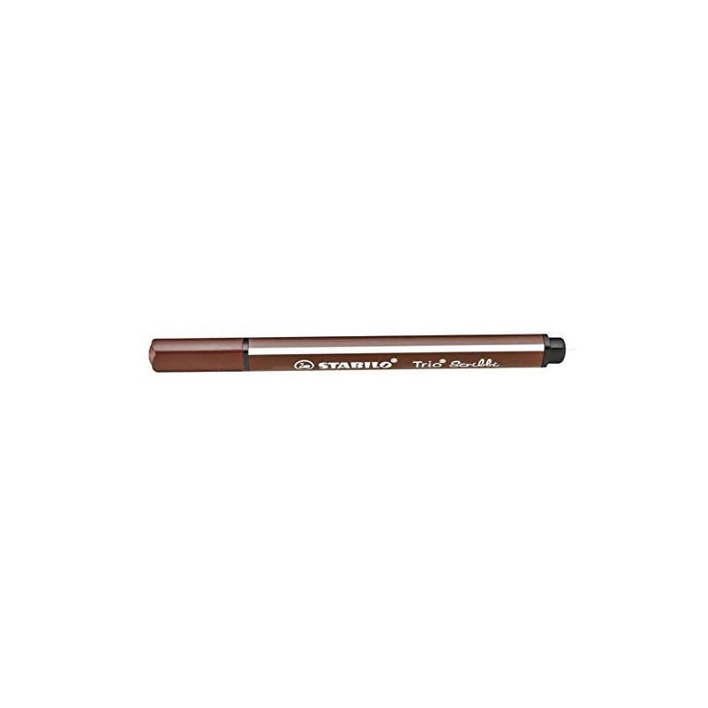 STABILO Scribbi Spring Loaded Fibre Tip Nib Marker - Brown
