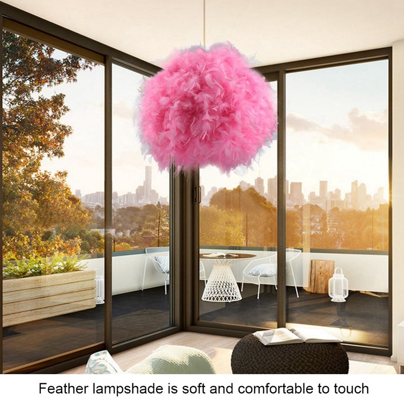 Feather Pendant Droplight Hanging Lamp for Living Room Exhibition Hall