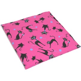 Rapeseed Cushion 19 x 19 cm Cat Pink Grain Cushion Small as Heat Cushion and Cold Cushion