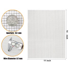1PACK 5 Mesh 304 Stainless Screen, Pretty Sturdy 11”X14” (28cmX36cm), 5 Mesh Wire Mesh Screen, Rust Resistant, Metal Mesh Sheets for Many DIY Projects,Hard and Heat Resisting Wire Mesh.