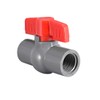 sourcing map PVC Ball Valve Supply Pipe Knob Threaded Ends