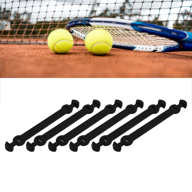 6 Pcs Tennis Racket Vibration Dampeners Long Buckle Tennis Racquet
