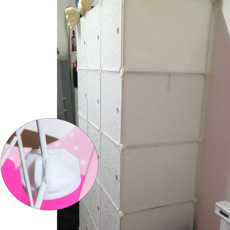 Joyangy 16-Pack Plastic Grid Organizer Connectors for Modular Closet Storage