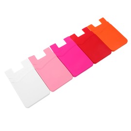 Outanaya Smartphone Back Wallet Bag 5pcs Credit Card Pouches Easy to Install Remove Phone Card Holder
